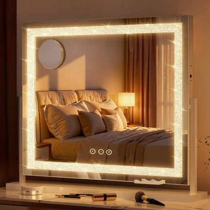 Embellir Makeup Mirror 60x50cm 360～ Rotatable Vanity Mirror with Lights Crystal LED.