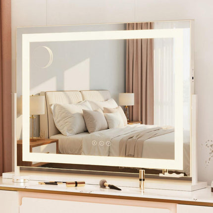 Embellir Makeup Mirror 80x58cm 360～ Rotatable Vanity Mirror with Lights Bright Light Strip Adjustable.