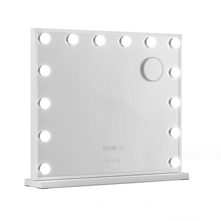 Embellir Makeup Mirror 60x52cm Hollywood Vanity with LED Light Tabletop White.