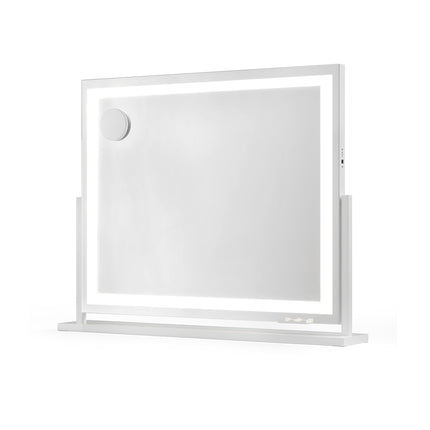 80x65cm Embellir Makeup Mirror Hollywood Vanity with LED Light White Frame.