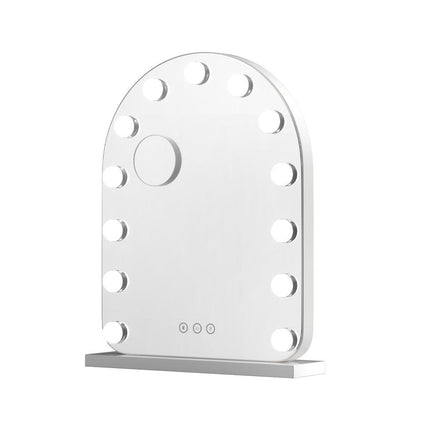 Embellir Makeup Mirror 40x50cm Dressing Vanity LED Bulb Light with 5x Magnification White Arch.