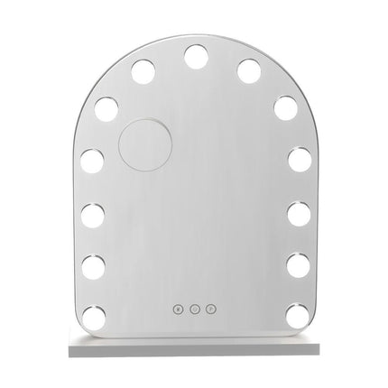 Embellir Makeup Mirror 40x50cm Dressing Vanity LED Bulb Light with 5x Magnification White Arch.
