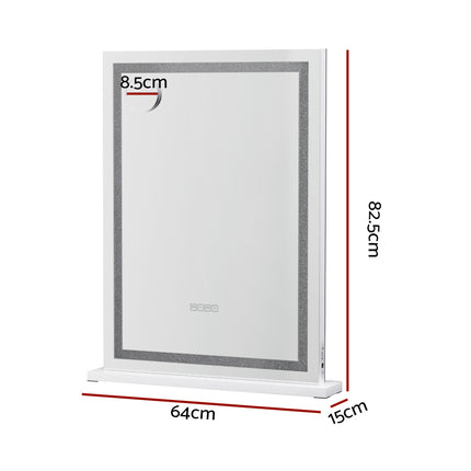 Embellir Bluetooth Makeup Mirror 58x80cm Hollywood Vanity with LED Light Crystal.