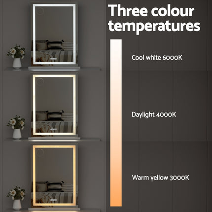 Embellir Bluetooth Makeup Mirror 58x80cm Hollywood Vanity with LED Light Crystal.