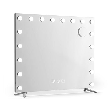 80x65cm Embellir Makeup Mirror Hollywood Vanity with LED Light Silver Legs.