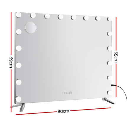Embellir Bluetooth Makeup Mirror 80x65cm Hollywood Vanity with LED Light Wall.