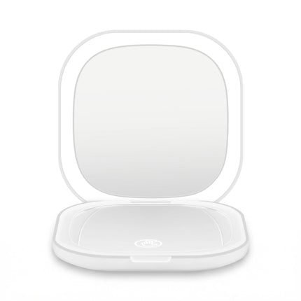 Embellir LED Compact Mirror Lighted Travel Makeup Mirror Pocket-Sized 1x 10x Magnification Square White.