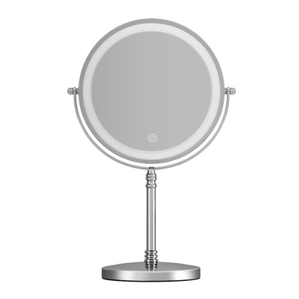 Embellir Makeup Mirror 20x20cm 10X Magnifying with LED Light Rotation Tabletop.