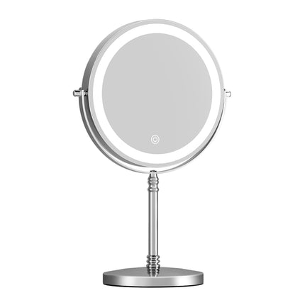 Embellir Makeup Mirror 20x20cm 10X Magnifying with LED Light Rotation Tabletop.