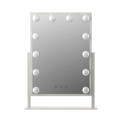 Embellir Makeup Mirror 30x41cm Hollywood Vanity with LED Light Rotation Tabletop.