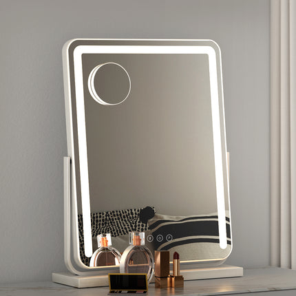 Embellir Makeup Mirror 40x50cm Hollywood Vanity with LED Light Strip Rotation.