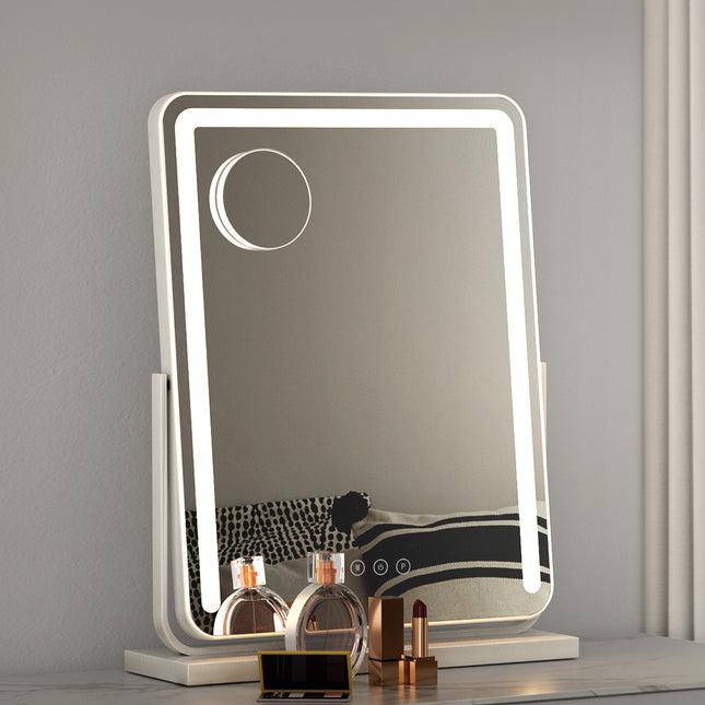 Embellir Makeup Mirror 40x50cm Hollywood Vanity with LED Light Strip Rotation.
