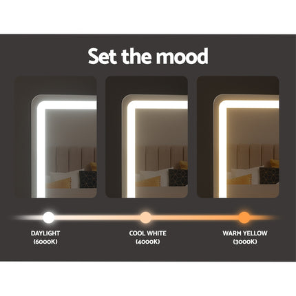 Embellir Makeup Mirror 40x50cm Hollywood Vanity with LED Light Strip Rotation.