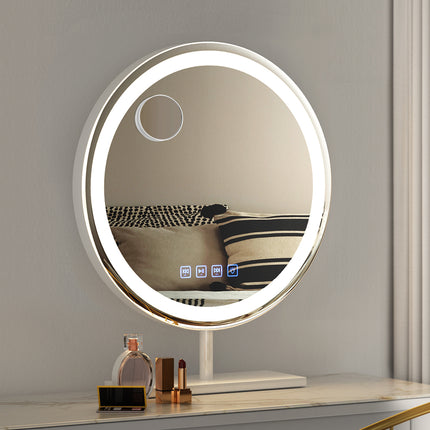 Embellir Makeup Mirror 40x40cm Hollywood Vanity with LED Light Tabletop Round.