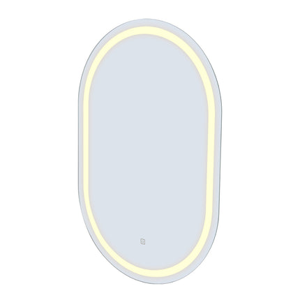 Embellir 2 LED Wall Mirror With Light 50X75CM Bathroom Decor Oval Mirrors Vanity.