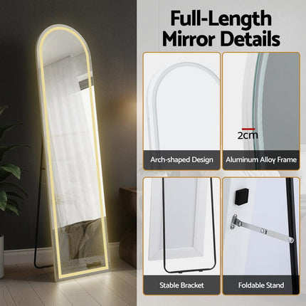 Embellir LED Full Length Mirror Floor Dressing Mirror 160cm.