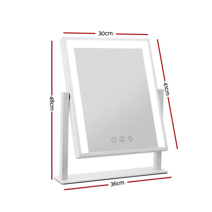 Embellir Makeup Mirror 30x40cm Hollywood Vanity with LED Light Rotation White.