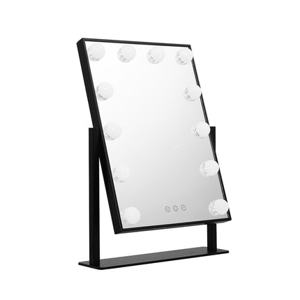 Embellir Makeup Mirror 30x48cm Hollywood Vanity with LED Light Rotation Tabletop.