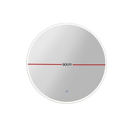 Embellir Wall Mirror 90cm with Led light Makeup Home Decor Bathroom Round Vanity.