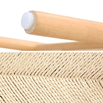 Artiss Dining Chair Wooden Rattan Seat Wishbone Back.