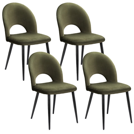 Artiss Dining Chairs Set of 4 Velvet Hollow Green.