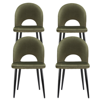 Artiss Dining Chairs Set of 4 Velvet Hollow Green.