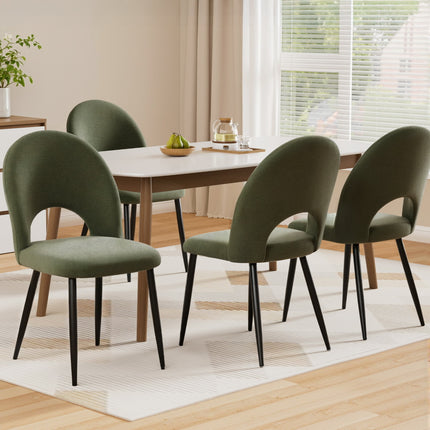 Artiss Dining Chairs Set of 4 Velvet Hollow Green.