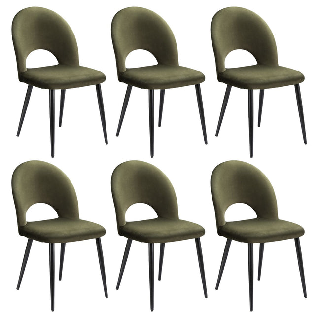 Artiss Dining Chairs Set of 6 Velvet Hollow Green.