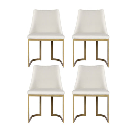 Artiss Dining Chairs Set of 4 Linen Fabric Frame Beige.