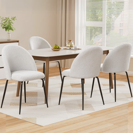 1 Set of 4 Artiss Dining Chairs White PU.