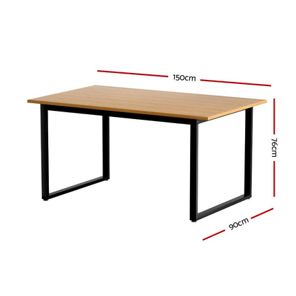 Artiss Dining Table 6 Seater Kitchen Cafe Rectangular Wooden Table 150CM.