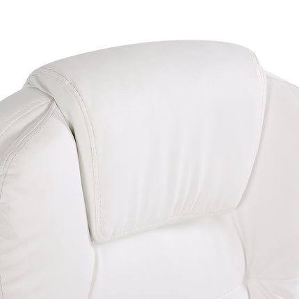 Artiss 8 Point Massage Office Chair Heated Seat Recliner PU White.
