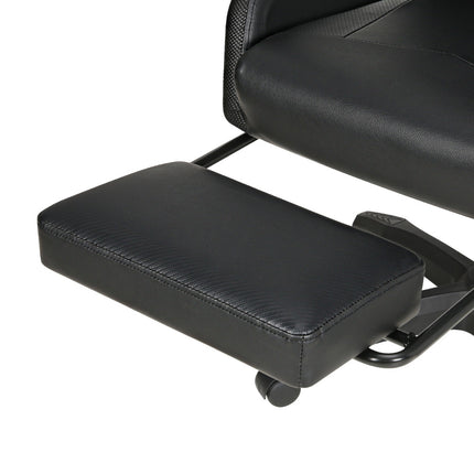 Artiss 6 Point Massage Gaming Office Chair 7 LED Footrest Black.