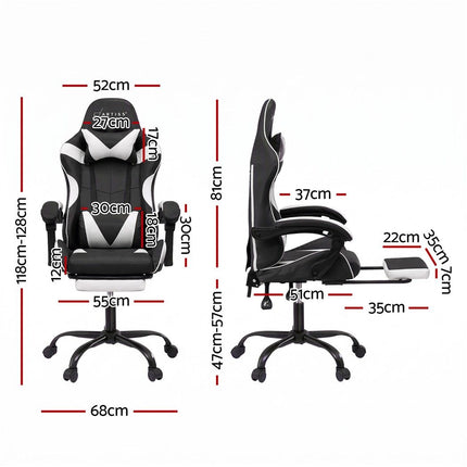 Artiss Ergonomic Gaming Office Chair with 2 Point Message Black