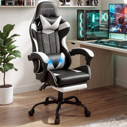Artiss Ergonomic Gaming Office Chair with 2 Point Message Black