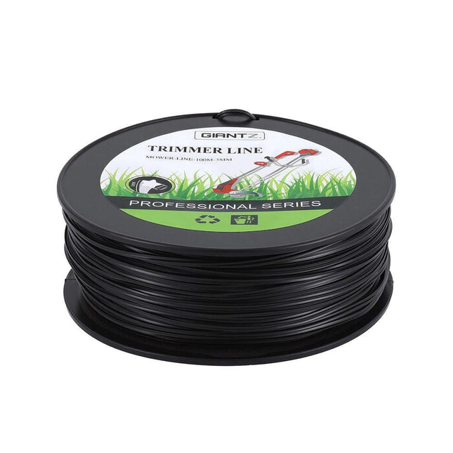 Giantz 100M Whipper Snipper Trimmer Line 3.0mm Star Nylon String Cord Black.