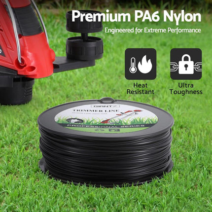 Giantz 100M Whipper Snipper Trimmer Line 3.0mm Star Nylon String Cord Black.