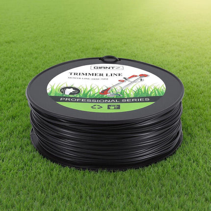 Giantz 100M Whipper Snipper Trimmer Line 3.0mm Star Nylon String Cord Black.
