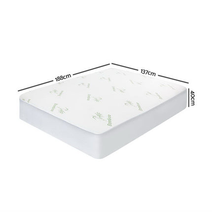 Giselle Bedding Mattress Protector Bamboo Double.