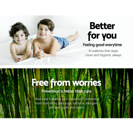 Giselle Bedding Mattress Protector Bamboo Double.