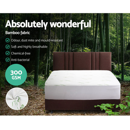 Giselle Bedding Mattress Protector Bamboo Double.