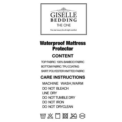 Giselle Bedding Mattress Protector Bamboo Double.