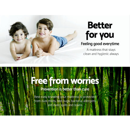 Giselle Bedding Mattress Protector Bamboo Queen.