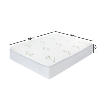 Giselle Bedding Mattress Protector Bamboo Single.