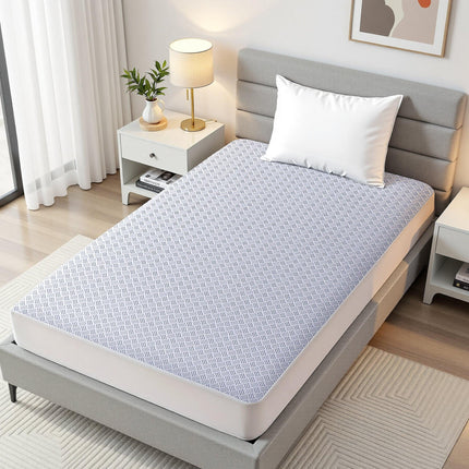 Giselle Cooling Mattress Protector Waterproof Deep Pocket Fitted Cover Single.