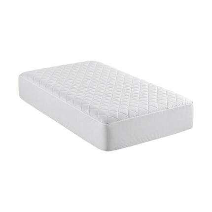 Giselle Waterproof Mattress Protector 100% Cotton Quilted Fitted Cover King Single.
