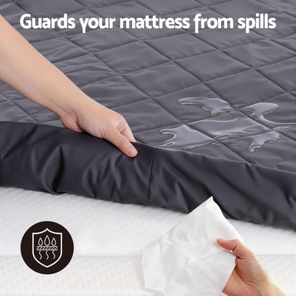 Giselle Water-Resistant Mattress Protector Microfiber 360° Fit Double.