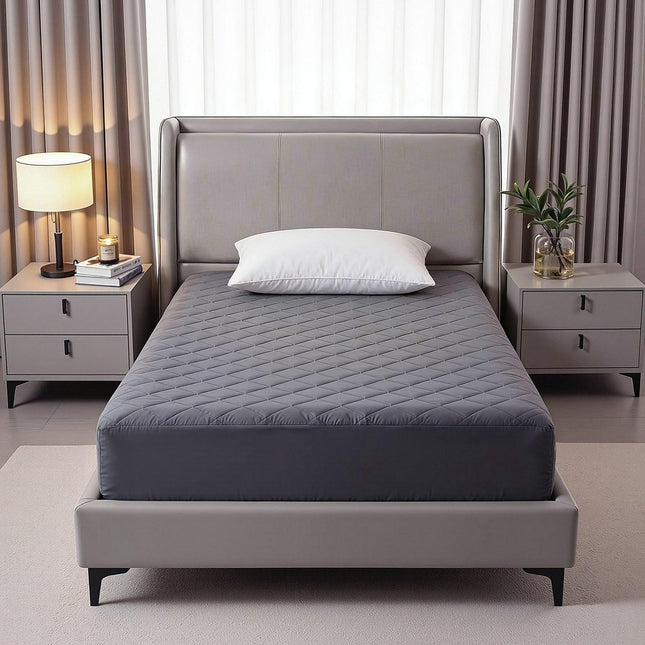 Giselle Water-Resistant Mattress Protector Microfiber 35cm 360° Fit Single.