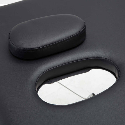 Zenses Massage Table 75cm Portable 2 Fold Aluminium Beauty Bed Black.