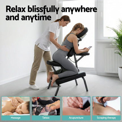 Zenses Portable Massage Chair Lightweight Folding Tattoo Lash Beauty Bed.